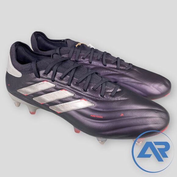 Adidas Copa Pure 2 ELITE SG Soccer Cleat Silver Purple Men's Sizes IG6396 - Picture 1 of 7